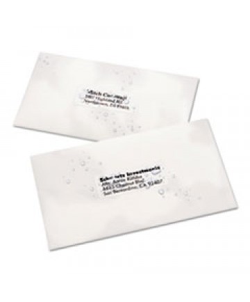 WATERPROOF ADDRESS LABELS WITH TRUEBLOCK AND SURE FEED, LASER PRINTERS, 1 X 2.63, WHITE, 30/SHEET, 50 SHEETS/PACK