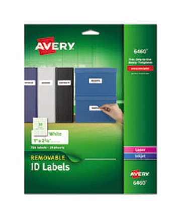 REMOVABLE MULTI-USE LABELS, INKJET/LASER PRINTERS, 1 X 2.63, WHITE, 30/SHEET, 25 SHEETS/PACK