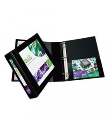 FRAMED VIEW HEAVY-DUTY BINDERS, 3 RINGS, 2" CAPACITY, 11 X 8.5, BLACK