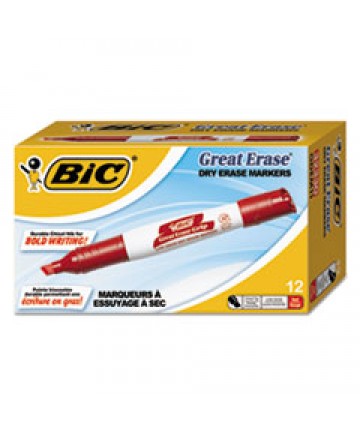 INTENSITY LOW ODOR DRY ERASE MARKER, XL BULLET TIP, RED, DOZEN
