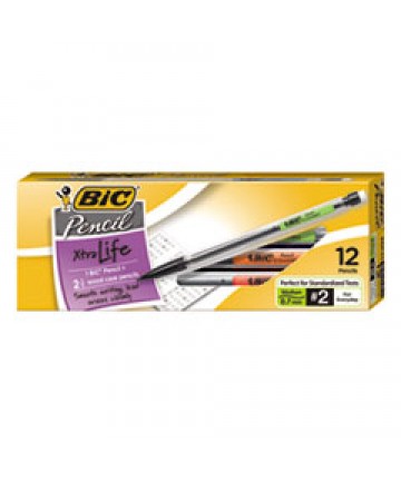 XTRA SMOOTH MECHANICAL PENCIL, 0.7 MM, HB (#2.5), BLACK LEAD, CLEAR BARREL, DOZEN