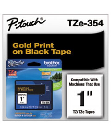 TZE STANDARD ADHESIVE LAMINATED LABELING TAPE, 0.7" X 26.2 FT, WHITE ON BLACK