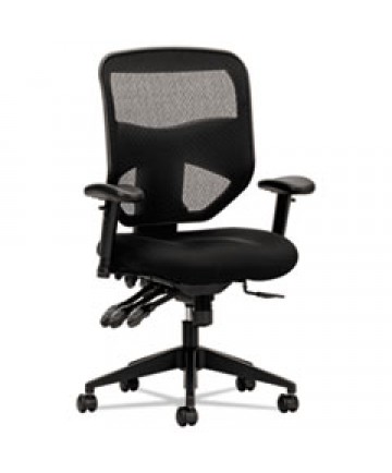 VL532 MESH HIGH-BACK TASK CHAIR, SUPPORTS UP TO 250 LBS., BLACK SEAT/BLACK BACK, BLACK BASE