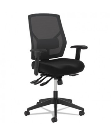 VL582 HIGH-BACK TASK CHAIR, SUPPORTS UP TO 250 LBS., BLACK SEAT/BLACK BACK, BLACK BASE