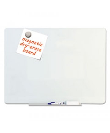 Magnetic Glass Dry Erase Board, Opaque White, 48 X 36