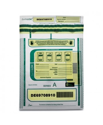 Deposit Bag, Plastic, 9 x 12, Clear, 100/Pack