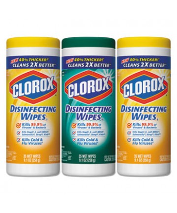 Disinfecting Wipes, 7 X 8, Fresh Scent/citrus Blend, 35/canister, 3/pack