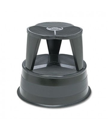 KIK-STEP STEEL STEP STOOL, 2-STEP, 350 LB CAPACITY, 16" DIA. X 14.25H, BLACK