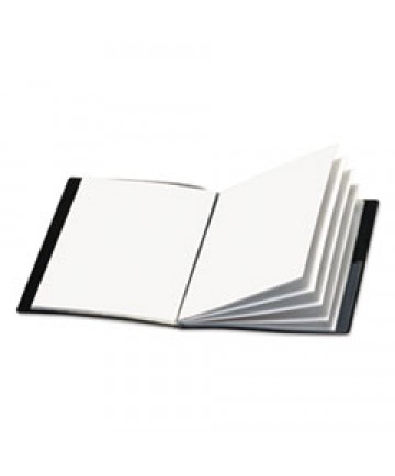 Showfile Display Book W/custom Cover Pocket, 12 Letter-Size Sleeves, Black