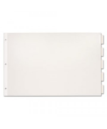 PAPER INSERTABLE DIVIDERS, 5-TAB, 11 X 17, WHITE, 1 SET