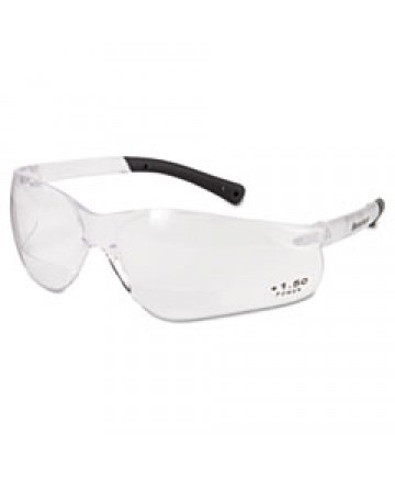 Bearkat Magnifier Safety Glasses, Clear Frame, Clear Lens