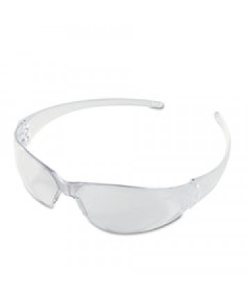 CHECKMATE WRAPAROUND SAFETY GLASSES, CLR POLYCARBONATE FRAME, COATED CLEAR LENS, 12/BOX