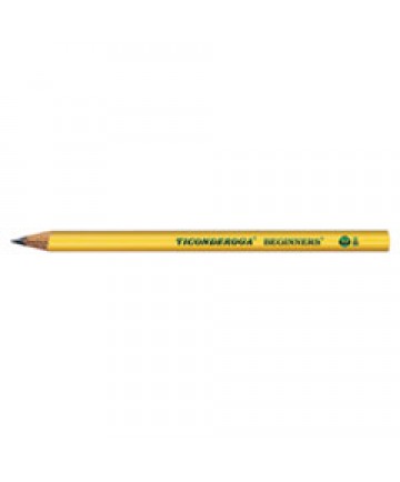 TICONDEROGA BEGINNERS WOODCASE PENCIL WITH MICROBAN PROTECTION, HB (#2), BLACK LEAD, YELLOW BARREL, DOZEN