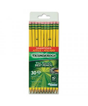 PRE-SHARPENED PENCIL, HB (#2), BLACK LEAD, YELLOW BARREL, 30/PACK
