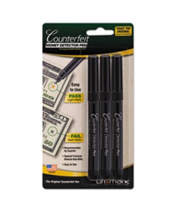 Smart Money Counterfeit Bill Detector Pen For Use W/u.s. Currency, 3/pack