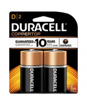 COPPERTOP ALKALINE D BATTERIES, 2/PACK