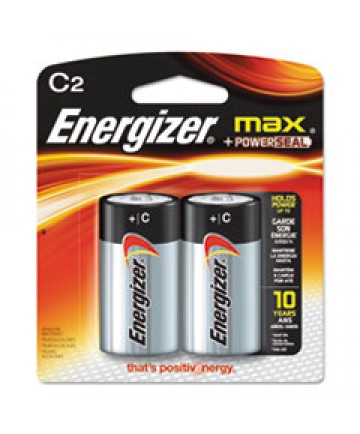 MAX ALKALINE C BATTERIES, 1.5V, 2/PACK