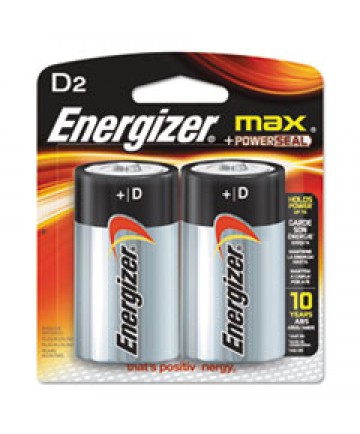 MAX ALKALINE D BATTERIES, 1.5V, 2/PACK