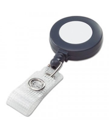 Badgemates Plastic Retractable Name Badge Reel, 3 Ft Extension, Gray, 25/box