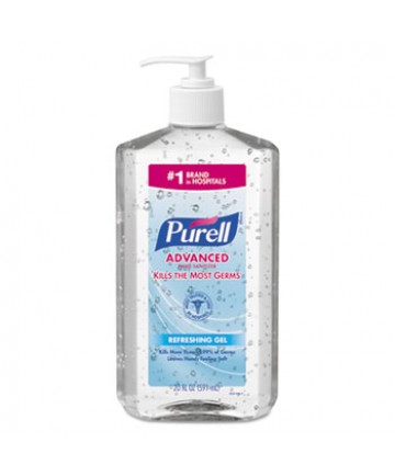 ADVANCED REFRESHING GEL HAND SANITIZER, CLEAN SCENT, 20 OZ PUMP BOTTLE