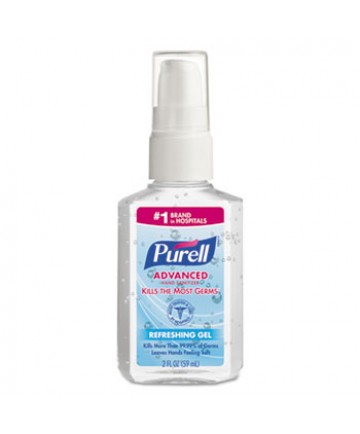 ADVANCED GEL HAND SANITIZER, REFRESHING SCENT, 2 OZ PUMP BOTTLE, 24/CARTON