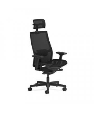 Ignition 2.0 4-Way Stretch Mesh Back and Seat Task Chair, Supports Up to 300 lb, 17" to 21" Seat, Black Seat, Black Base