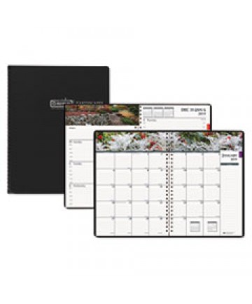 RECYCLED GARDENS OF THE WORLD WEEKLY/MONTHLY PLANNER, 10 X 7, BLACK, 2021