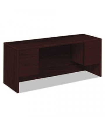 10500 SERIES KNEESPACE CREDENZA WITH 3/4-HEIGHT PEDESTALS, 72W X 24D, MAHOGANY