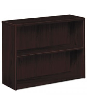 10500 Series Laminate Bookcase, Two-Shelf, 36w X 13-1/8d X 29-5/8h, Mahogany