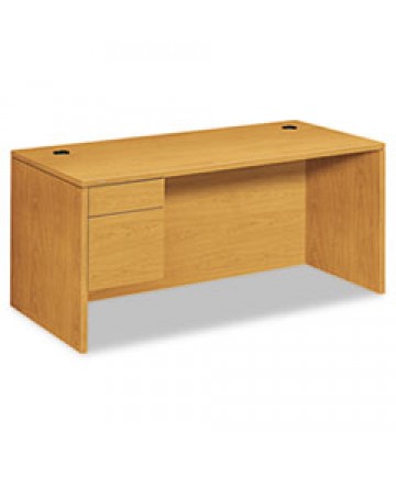 10500 SERIES "L" WORKSTATION SINGLE PEDESTAL DESK, 66" X 30" X 29.5", HARVEST