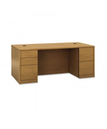 10500 SERIES DOUBLE PEDESTAL DESK WITH FULL PEDESTALS, 72" X 36" X 29.5", HARVEST
