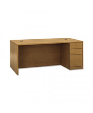 10500 SERIES "L" WORKSTATION RIGHT PEDESTAL DESK WITH FULL-HEIGHT PEDESTAL, 72" X 36" X 29.5", HARVEST