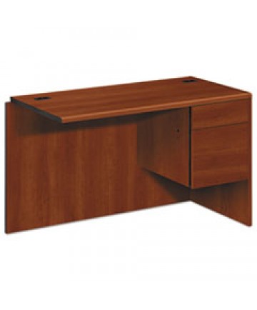 10700 "l" Workstation Return, Right 3/4 Pedestal, 48w X 24d X 29 1/2h, Cognac