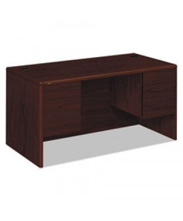 10700 SERIES DOUBLE PEDESTAL DESK WITH THREE-QUARTER HEIGHT PEDESTALS, 60" X 30" X 29.5", MAHOGANY