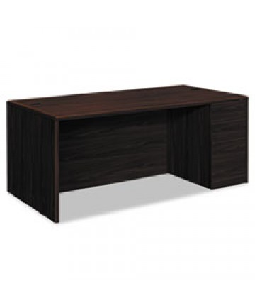 10700 SERIES SINGLE PEDESTAL DESK WITH FULL-HEIGHT PEDESTAL ON RIGHT, 72" X 36" X 29.5", MAHOGANY