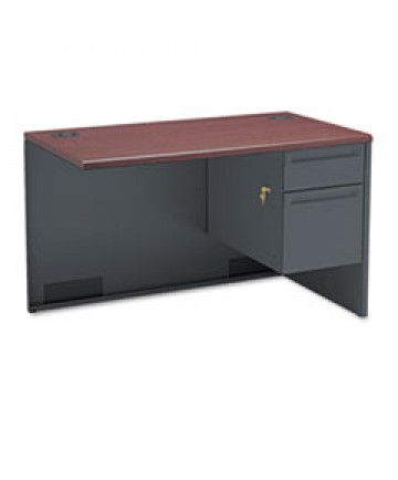38000 Series Flush Return, Right, 48w X 24d X 29-1/2h, Mahogany/charcoal