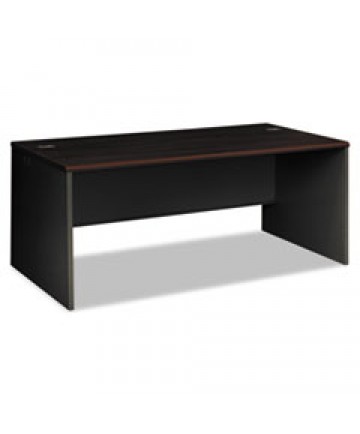 38000 SERIES DESK SHELL, 72" X 36" X 29.5", MAHOGANY/CHARCOAL