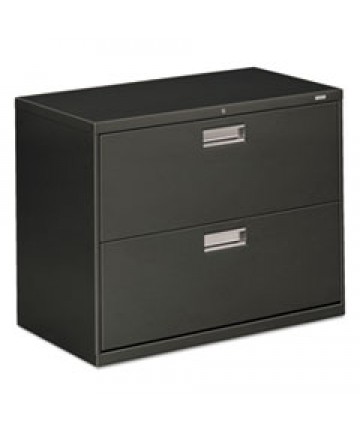 600 SERIES TWO-DRAWER LATERAL FILE, 36W X 18D X 28H, CHARCOAL