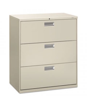 600 SERIES THREE-DRAWER LATERAL FILE, 36W X 18D X 39.13H, LIGHT GRAY
