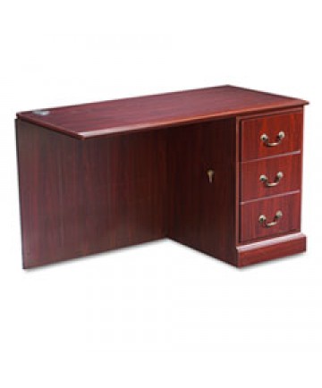 94000 Series "l" Workstation Right Return, 48w X 24d X 29-1/2h, Mahogany