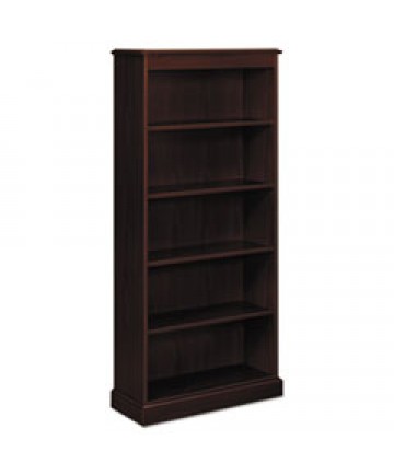 94000 Series Five-Shelf Bookcase, 35-3/4w X 14-5/16d X 78-1/4h, Mahogany