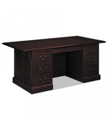 94000 SERIES DOUBLE PEDESTAL DESK, 72" X 36" X 29.5", MAHOGANY