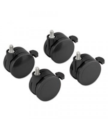 Height-Adjustable Base Caster Add-On Kit, Black, 4/pack
