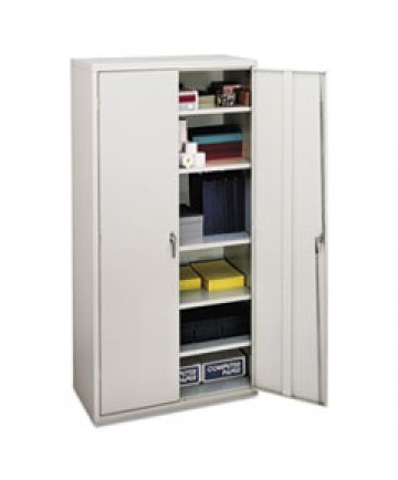 ASSEMBLED STORAGE CABINET, 36W X 18 1/8D X 71 3/4H, LIGHT GRAY