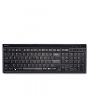 Slim Type Standard Keyboard, 104 Keys, Black/silver