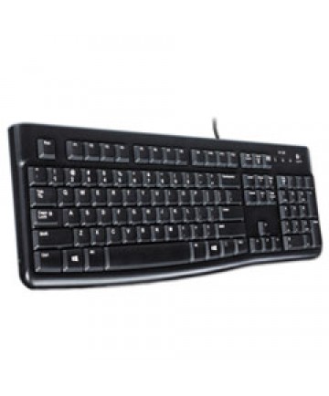 K120 Ergonomic Desktop Wired Keyboard, Usb, Black