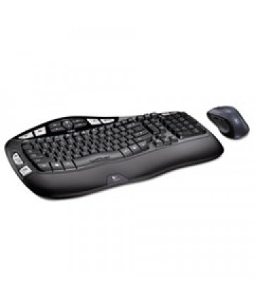 MK550 WIRELESS WAVE KEYBOARD + MOUSE COMBO, 2.4 GHZ FREQUENCY/30 FT WIRELESS RANGE, BLACK