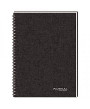 WIREBOUND BUSINESS NOTEBOOK, WIDE/LEGAL RULE, BLACK COVER, 8 X 5, 80 SHEETS