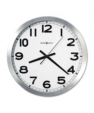 SPOKANE WALL CLOCK, 15.75" OVERALL DIAMETER, SILVER CASE, 1 AA (SOLD SEPARATELY)