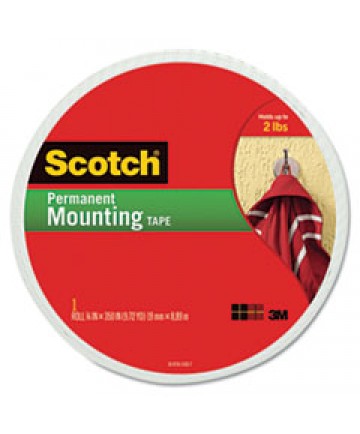 Foam Mounting Double-Sided Tape, 3/4" Wide X 350" Long
